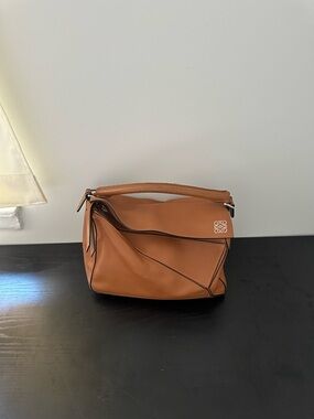 Loewe Tan Puzzle Shoulder Bag with Top Handle